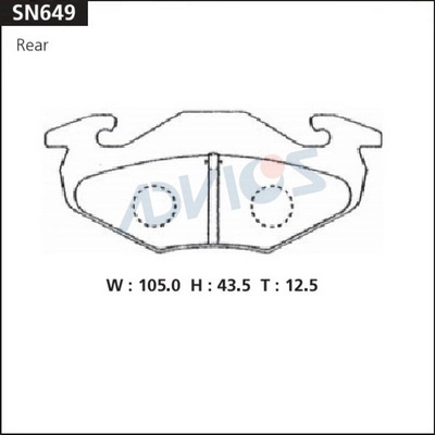 Колодки тормозные ADVICS SN649