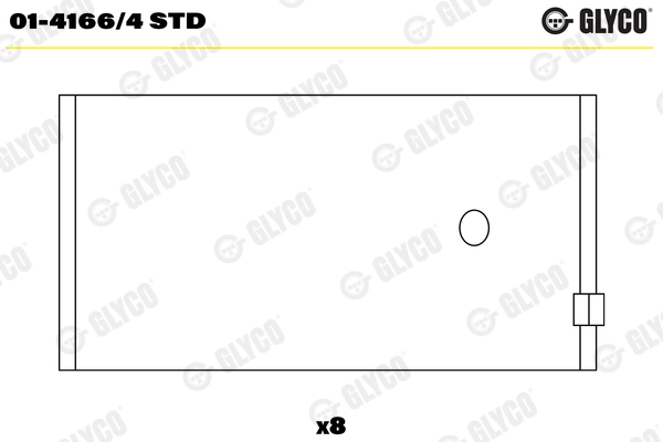 Шатунный подшипник GLYCO 01-4166/4 STD