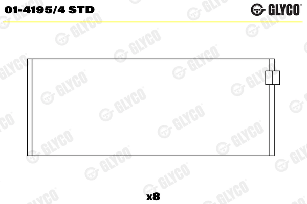 Шатунный подшипник GLYCO 01-4195/4 STD