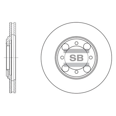 Тормозной диск передний HI-Q SD1014