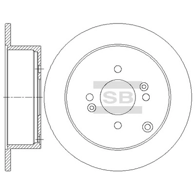 Тормозной диск задний HI-Q SD1080