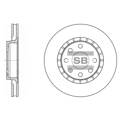 Тормозной диск передний вентилируемый HI-Q SD3003