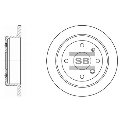 Тормозной диск задний HI-Q SD3008