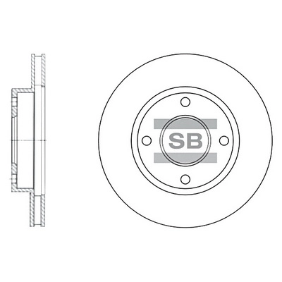 Тормозной диск передний HI-Q SD3027