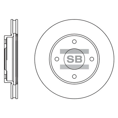 Тормозной диск передний HI-Q SD4207