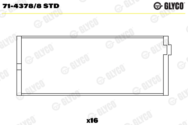 Шатунный подшипник GLYCO 71-4378/8 STD