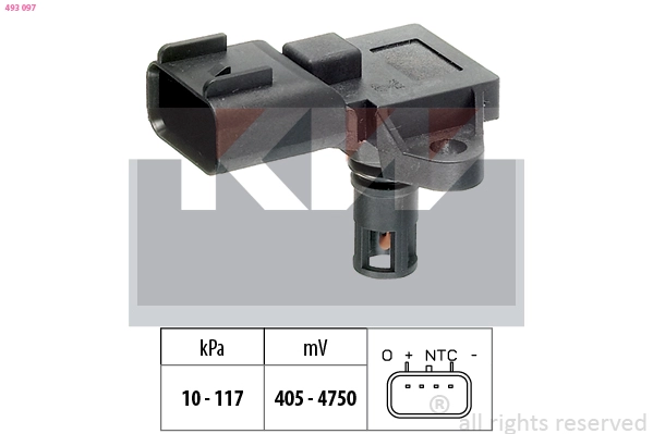 Датчик давления воздуха высотного корректор made in italy - equivalent KW 493097