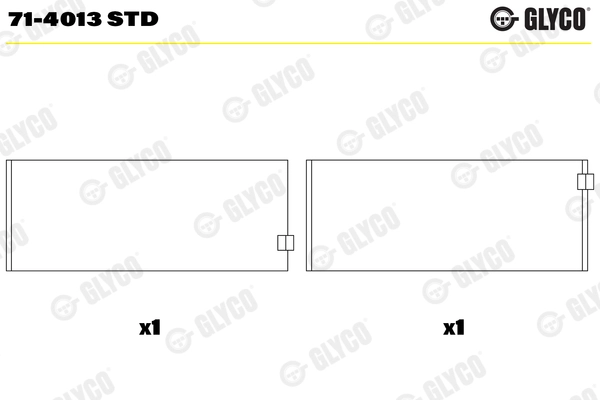 Шатунный подшипник GLYCO 71-4013 STD