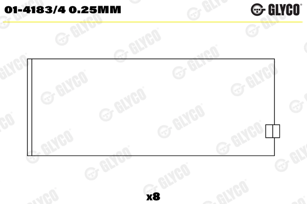 Шатунный подшипник GLYCO 01-4183/4 0.25MM