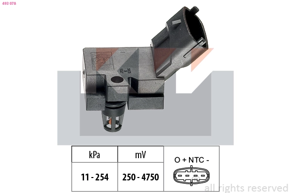 Датчик давления воздуха высотного корректор made in italy - equivalent KW 493078