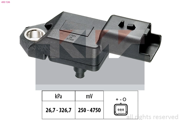 Датчик давления воздуха высотного корректор made in italy - equivalent KW 493136