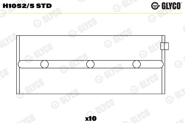 Подшипник коленвала GLYCO H1052/5 STD