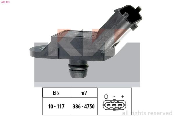 Датчик давления воздуха высотного корректор made in italy - equivalent KW 493133