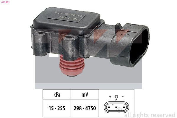 Датчик давления воздуха высотного корректор made in italy - equivalent KW 493051
