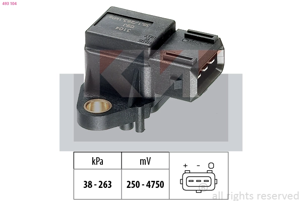 Датчик давления воздуха высотного корректор made in italy - equivalent KW 493104