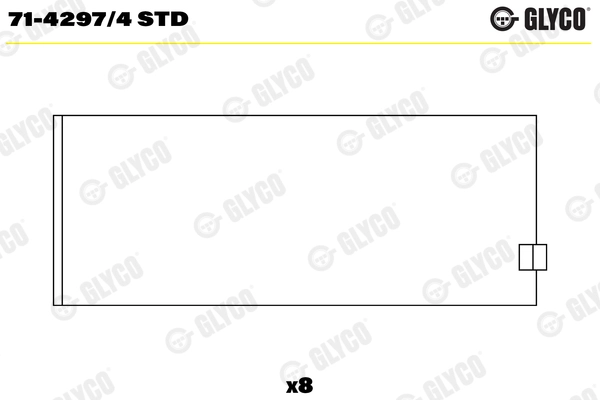 Шатунный подшипник GLYCO 71-4297/4 STD