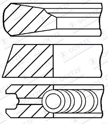 Кольца поршневые GOETZE ENGINE 08-101100-00