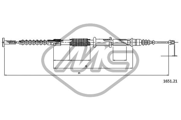Трос акпп METALCAUCHO 80482