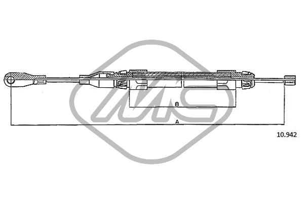 Трос ручника METALCAUCHO 80932