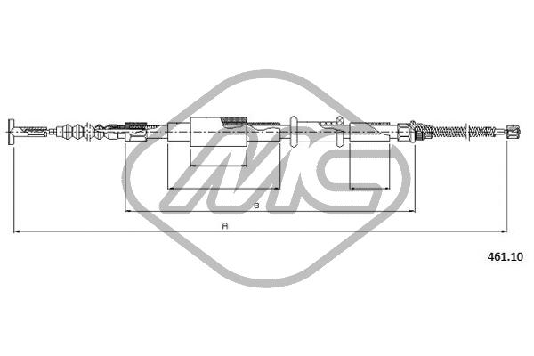 Трос ручника METALCAUCHO 81313