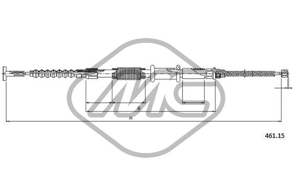 Трос ручника METALCAUCHO 81316