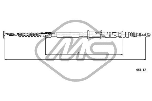 Трос ручника METALCAUCHO 81317