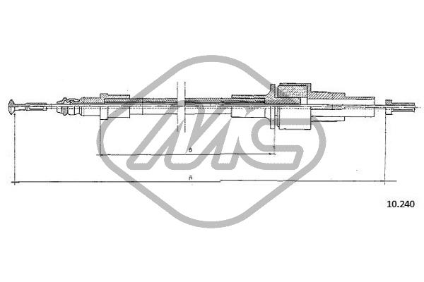 Трос сцепления METALCAUCHO 81636