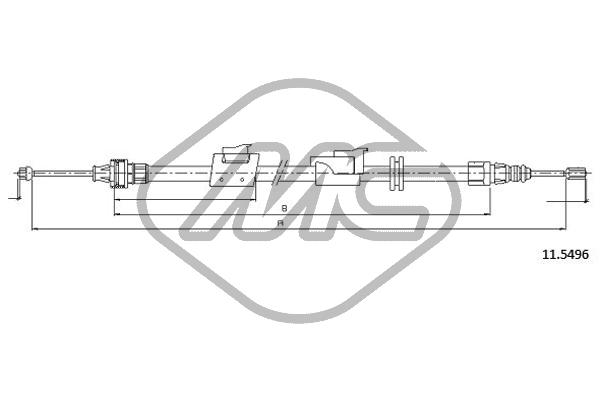 Трос ручника METALCAUCHO 81849