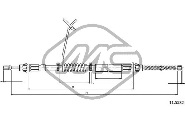 Трос ручного тормоза METALCAUCHO 81855