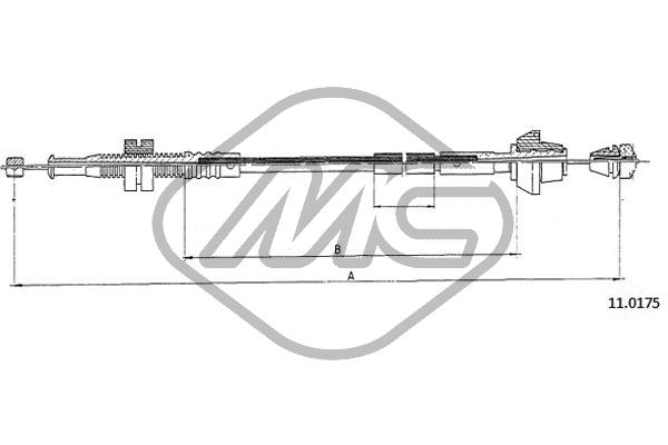 81910 трос газа escort 16i METALCAUCHO 81910