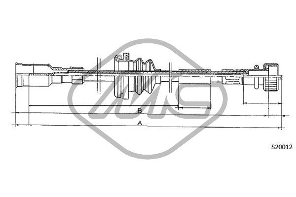 Трос спидометра METALCAUCHO 82432