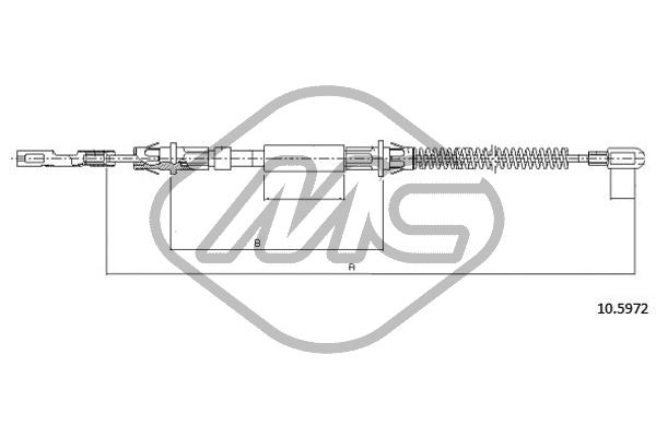 Трос ручника METALCAUCHO 82515