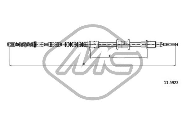 Трос ручного тормоза METALCAUCHO 82517