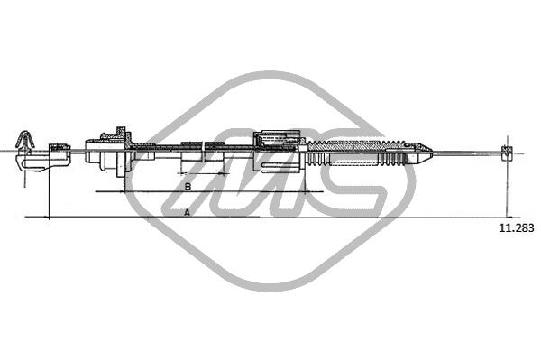 Трос газа METALCAUCHO 83178