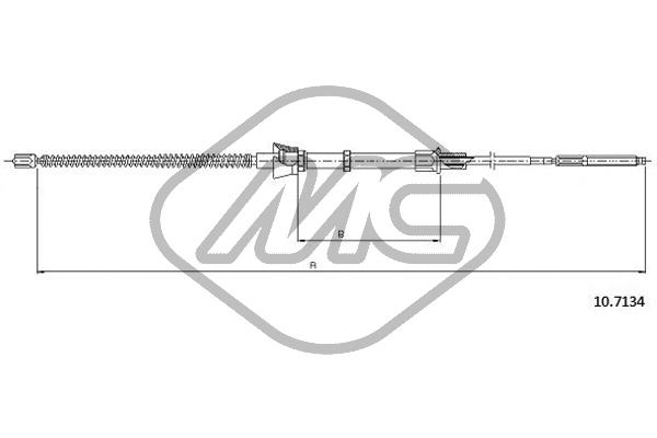 Трос ручника METALCAUCHO 83736