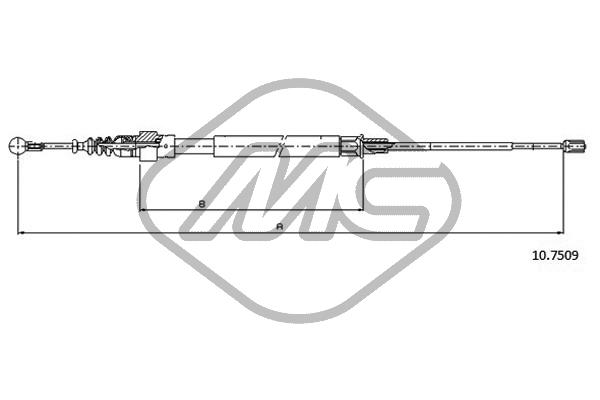 Трос ручника METALCAUCHO 83746