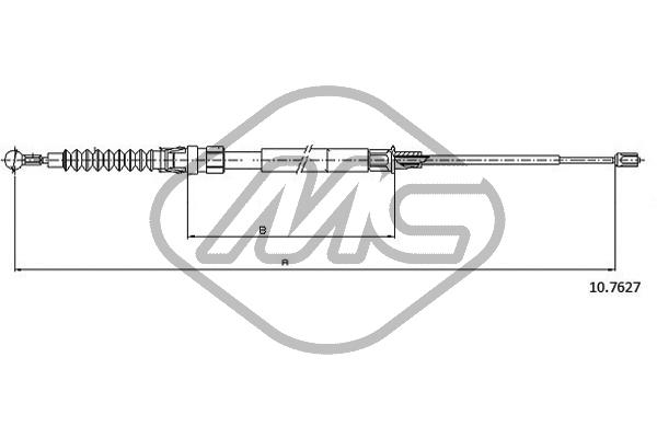 Трос ручного тормоза METALCAUCHO 83766