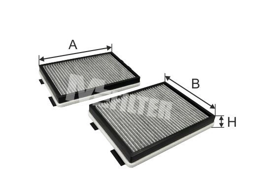 Фильтр салона bmw e39 2.0-5.0/2.0-3.0d/td 95-уголь MFILTER K905C-2