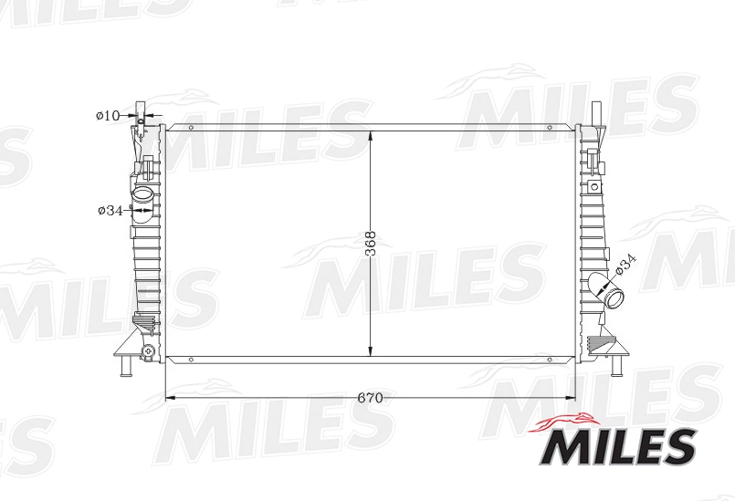 Радиатор системы охлаждения MILES ACRB014