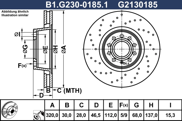 Тормозной диск GALFER B1-G230-0185-1