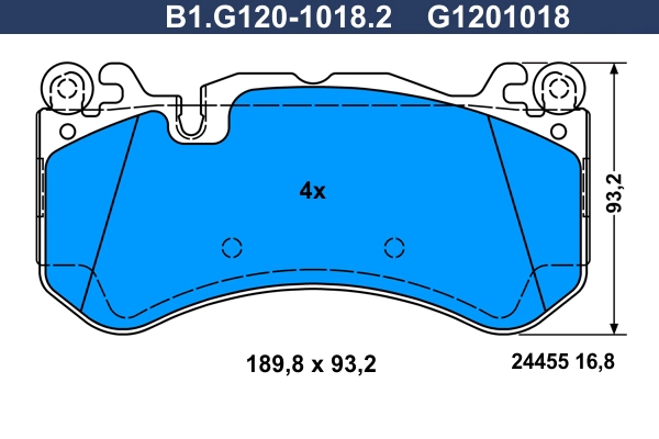 Тормозные колодки GALFER B1-G120-1018-2