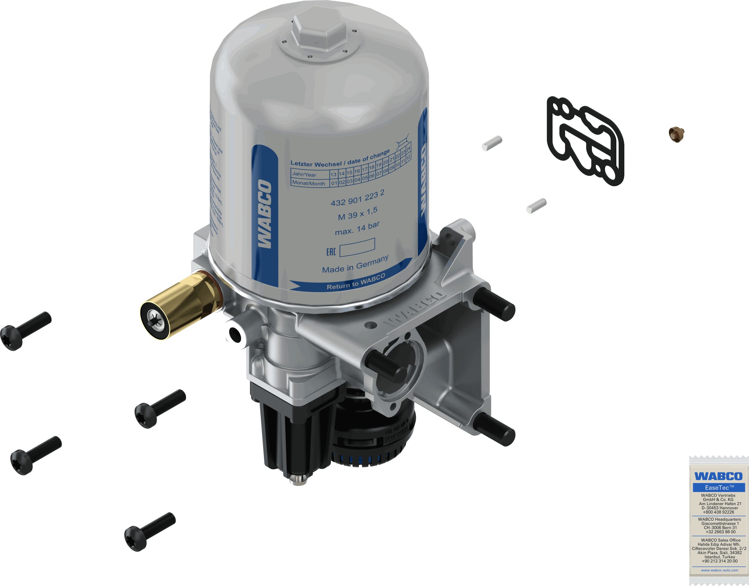 Осушитель воздуха пневматическая система WABCO 932 510 956 2