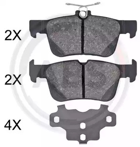 35060 A.B.S. комплект колодок для дисковых тормозов (без датчика износа)