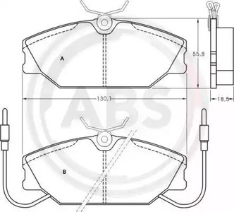 Тормозные колодки A.B.S. 36174