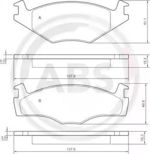 36540 A.B.S. КОЛОДКИ ТОРМОЗНЫЕ