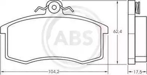 Тормозные колодки A.B.S. 36576