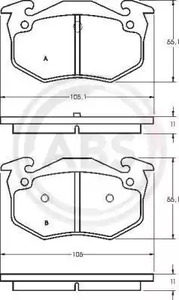 Тормозные колодки A.B.S. 36580