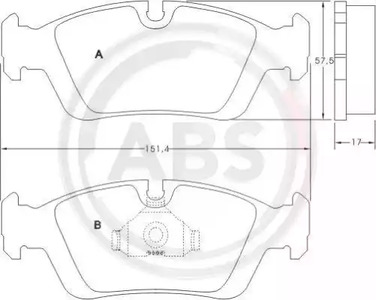 Тормозные колодки A.B.S. 36678