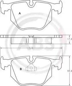 Тормозные колодки A.B.S. 36715