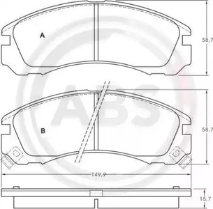 Тормозные колодки A.B.S. 36753